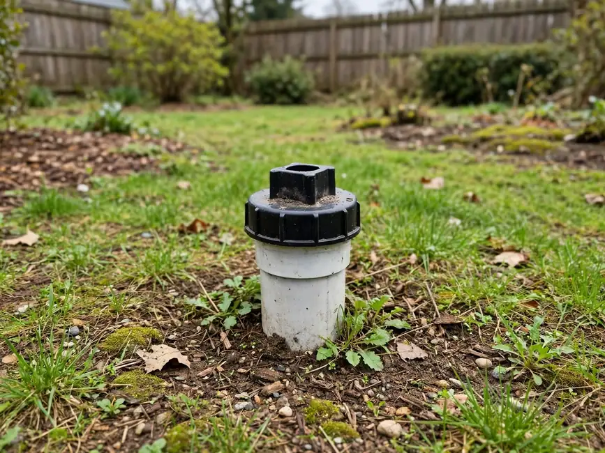 Cleanout access in a yard
